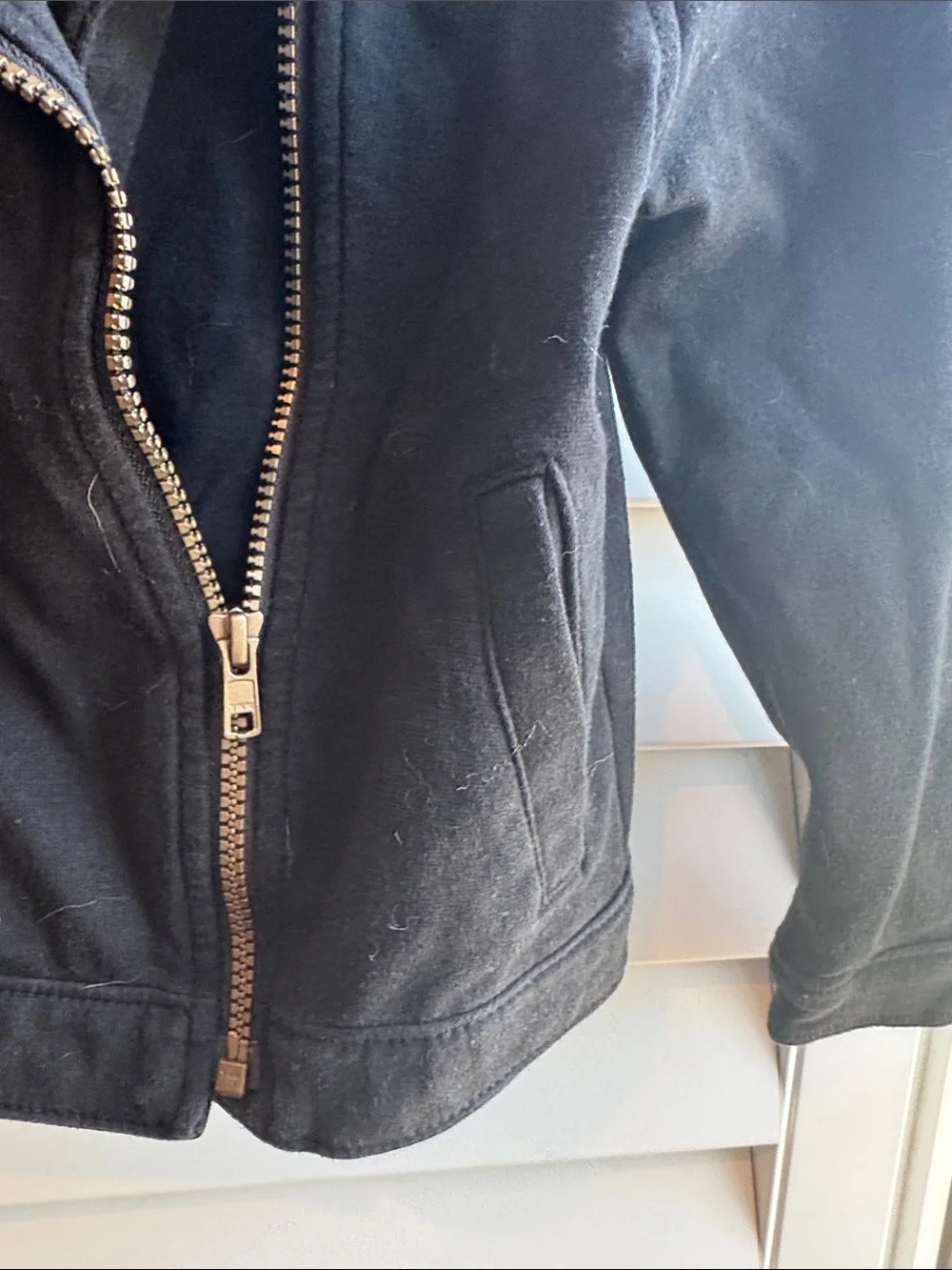 Old Navy Kids Knit Black Moto-Style Jacket